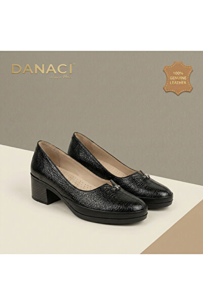 DANACI Hakiki Deri Klasik Kadın Topuklu Ayakkabı
