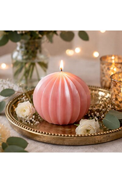 OEM Lumanare Sfera Roz Perlat Ø6,5cm