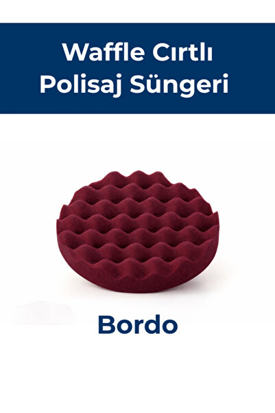 BEFAR Plus Waffle Cırtlı Polisaj Süngeri 150x25 mm – BORDO | Sert Kesim Polis...
