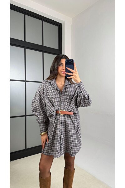 ALVOR Plaid Patterned Belt Li Designer Dress