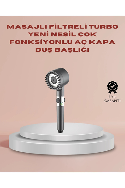 Shower Head with Filter Massage Open Close Button