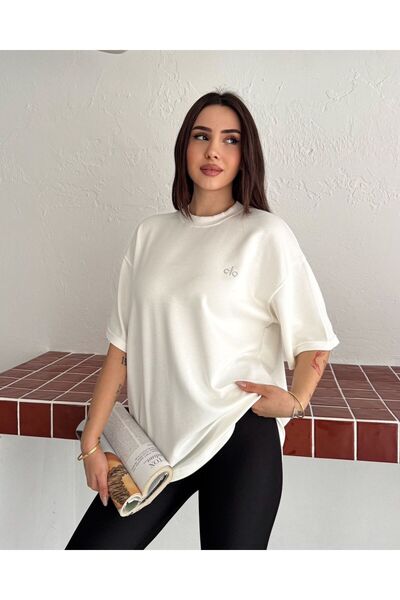 CİO تيشيرت قطني نسائي نص كم بتصميم عصري وألوان متعددة