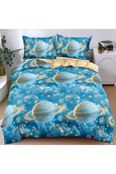 Patul Lenjerie de Pat, Bumbac Satinat, Pucioasa, 2 Persoane, Pat Dublu, 4 Piese