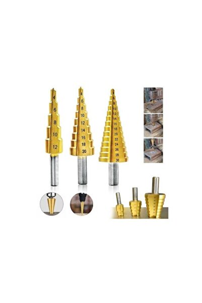 EkoAlışverişDünyam Stepped Drill Bit Sheet Metal Drilling Punch Set