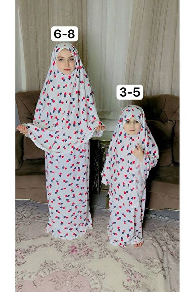 ALDAIYR 2Pcs Children's Prayer Dress Cotton Fabric