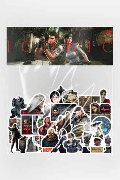 Baprile Resident Evil Iconic Sticker Paketi 32 Parça Kaliteli Su Geçirmez Eti...
