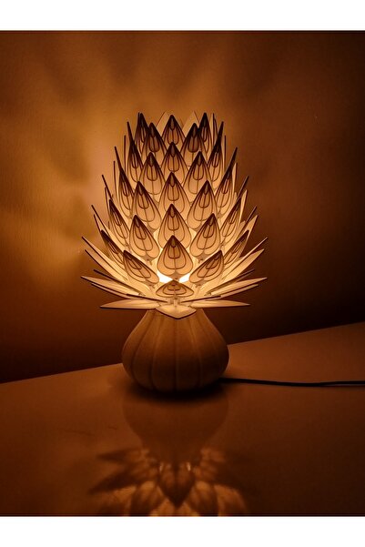 3Dsmallthing ABAJUR YAPRAKLI - IŞIKLI - 3D DEKOR