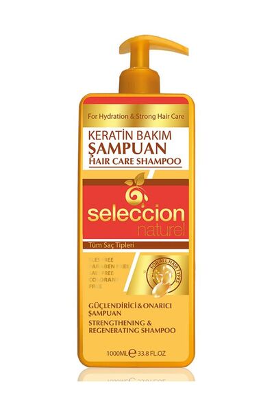 Seleccion Naturel Keratin Bakım Şampuan 1000 ml – Yoğun Keratinle Saç Güçlend...