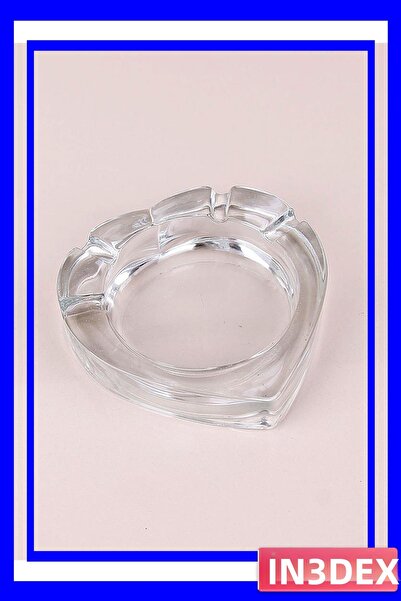 İN3DEX Heart Shaped Glass Ashtray 13 Centimeters
