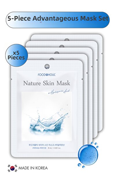 FOODAHOLIC قناع ورقي مرطب مضاد للشيخوخة بخلاصة حمض الهيالورونيك للبشرة الجافة...