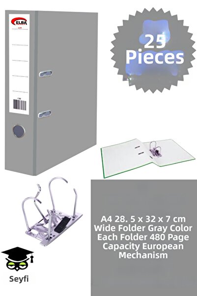 SEYFİKİRTASİYE A4 Office Folder Office Document Organizer Folder Double Metal...