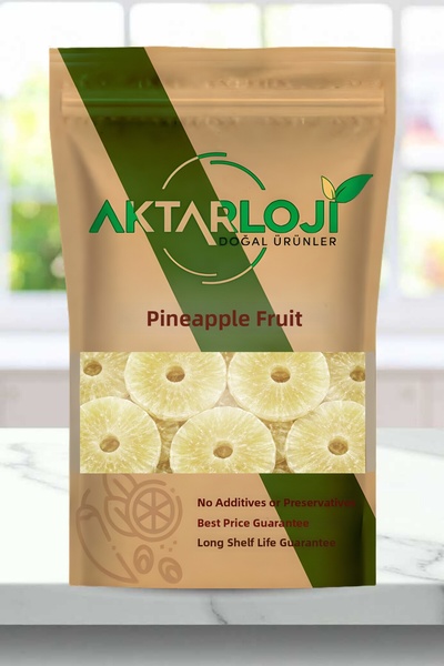 aktarloji 500 Gr Dried Pineapple Fruit / 1. Quality / Natural