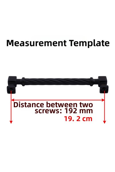 NZB Furniture Drawer Kitchen Cabinet Cupboard Modern Cover Handles Matte Black Metal Handle 192 mm 19.2 cm