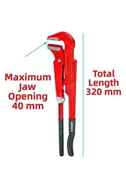 Rodex مفتاح الأنابيب المشبك 1/40 مم - 325 مم