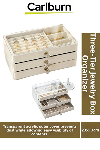 Carlburn Design special, cu mai multe compartimente, capac translucid, inel, ...