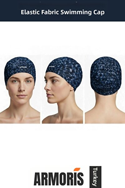 Armoris # قبعة سباحة طويلة الشعر مضادة للانزلاق ومقاومة للماء، قبعة سباحة مرن...