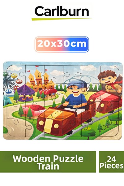 Carlburn لعبة تركيب خشبية تعليمية لتنمية الذكاء وتنسيق حركة اليد والعين - 24 ...