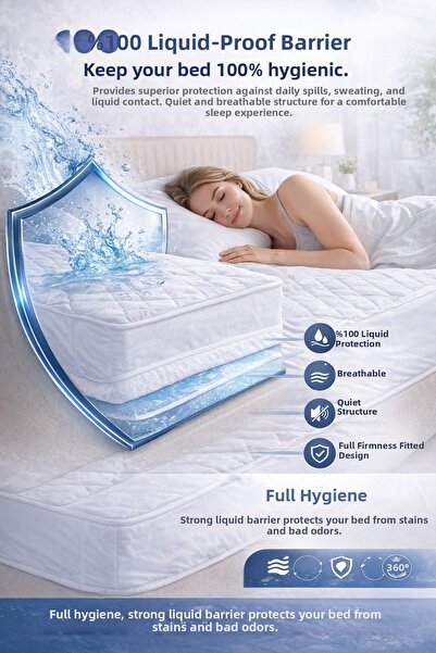 Yayo Quilted Fitted Waterproof Full Edge Mattress Protector Mattress Cover
