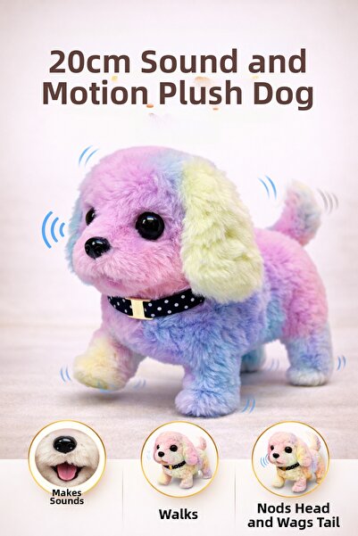 YILDIRIM OYUNCAK Plush Dog with Sound and Movement 20 cm |   Cute Interactive...