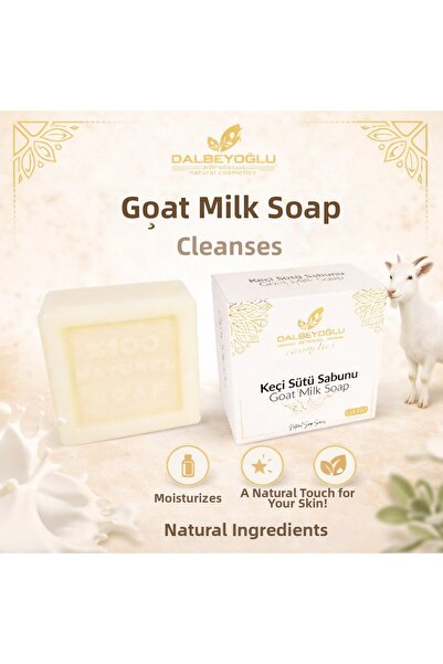 Dalbeyoğlu Bitkisel صابون حليب الماعز ذو الإنتاج الخاص العشبي المزدوج 125 جم