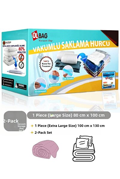 ÜLBAG Set de 4 saci pentru aspirator - 2 paturi și pungi de pilota (1 AD. DIM...