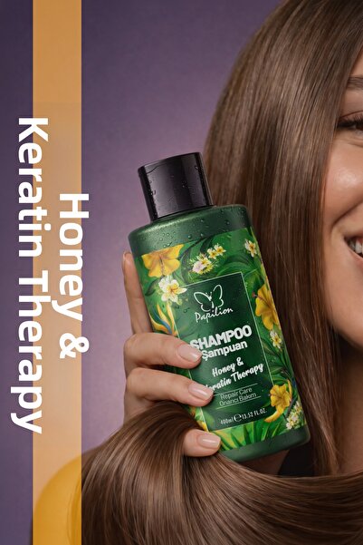 Papilion Nourishing Honey and Keratin Essence Shampoo 400 ml Revitalizing and Restorative Care Silky Softness
