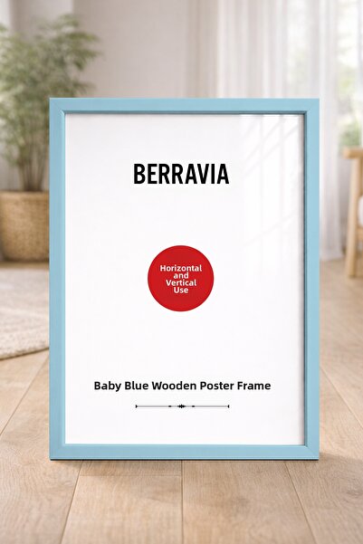 BERRAVIA Tablou, Poster, Ramă pentru tablouri, Ramă din lemn - ALBASTRU DESCHIS