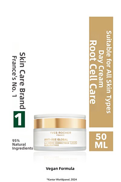 Yves Rocher Day Cream-Dry Skin-Vitamin E-Anti-Aging Plant Stem Cell Care /Ant...