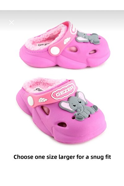 ÇOCUKÇA MODA صندل شتوي للفتيات من إيفا مبطن بالفرو للاستخدام المنزلي والحدائق...