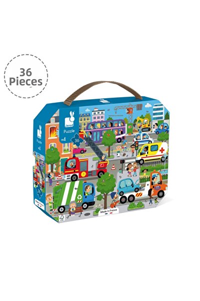 Janod 36 Piece Puzzle with Bag - City J02644