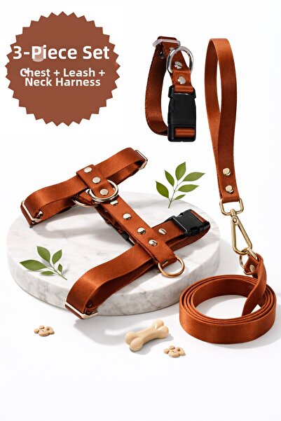 MOOD PAW طقم طوق للصدر والرقبة للكلاب من النوع H قابل للتعديل ومضاد للسحب