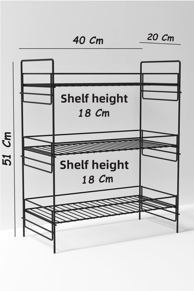 zabata 3-Tier under Sink Shelf Bathroom Kitchen Cabinet Multi-Purpose Organizer Detergent Holder Organizer 20X40