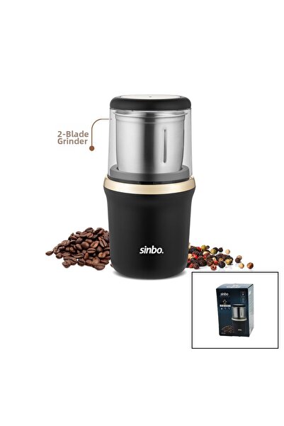 Greathings SİNBO SCM-2997 (GOLD KENAR) مطحنة القهوة والتوابل (شفرة فولاذية وغ...