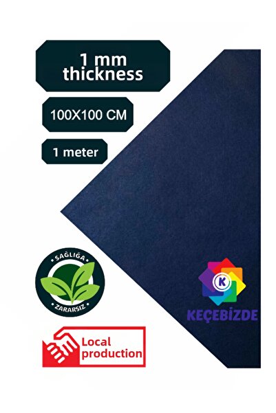 KeçeBizde Felt 1 mm Thick 1 Meter Dark Blue