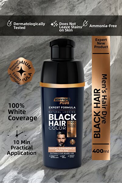 Softto Plus Expert Men Black Hair Color – Effective in 10 Minutes / Improved ...