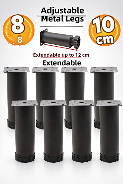 Badem10 Mobilier reglabil Canapea Baza Fotoliu Suport metalic Picior 10 Cm Pi...