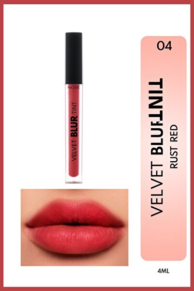 NOTE Velvet Blur Tint Velvet Finish Moisturizing Matte Lipstick - 04 Rust Red...