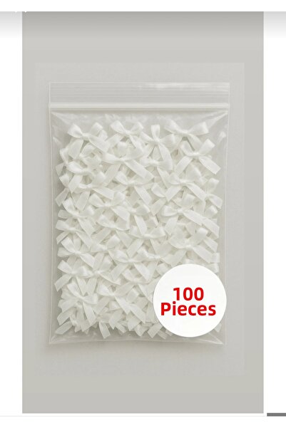 Esram Butik إكرو (أبيض فاتح) 100 قطعة من شرائط الساتان لتغليف الهدايا، زينة ف...