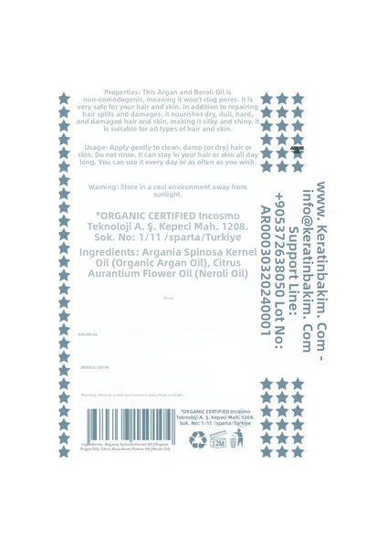 Liquid Keratin Organic Argan Oil (50ml)