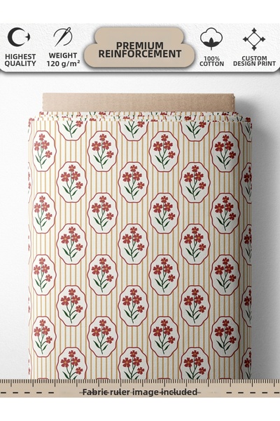 FabricsTown 100% Cotton Ranforce Fabric 100X240 cm 120 G/M² Digital Printing ...