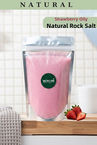 MUMYABİ 3-Pack Natural Ingredient Strawberry Oil Bath Rock Salt Manicure/Pedi...