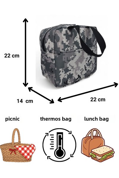 LIGHTINGHM 8 Liter Thermal Bag Thermal Insulated Lunch Box Food Carry Bag and Cold Hot Holder