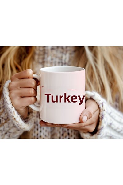 Beramussa كوب بتصميم تركيا وأتاتورك - كوب أتا بلون أحمر وأبيض