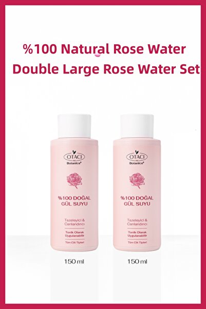 Otacı 100% Natural Rose Water 150 ml Double Pack
