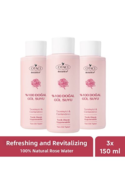 Otacı 100% Natural Rose Water 150 ml Triple Pack