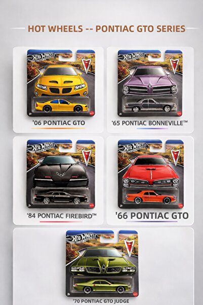 HOT WHEELS Silver Series Pontiac Grt01 5-Piece Car Set Collectible
