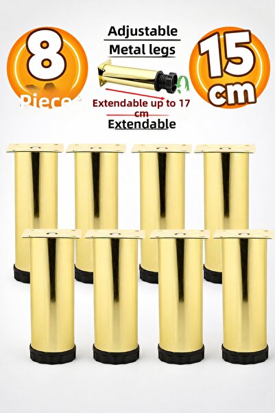 Badem10 قابل للتعديل الأثاث أريكة قاعدة كرسي معدني دعم الناهض الساق 15 سم قدم...