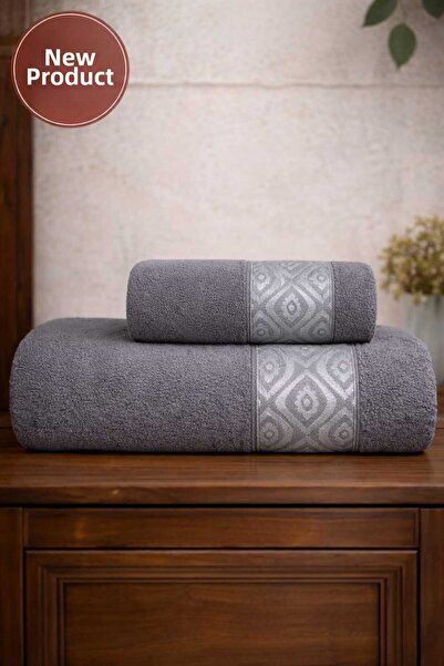 Mela Home Eye 2-Piece Bath Towel Set - Hand and Face Towels - Dowry - Gift 10...