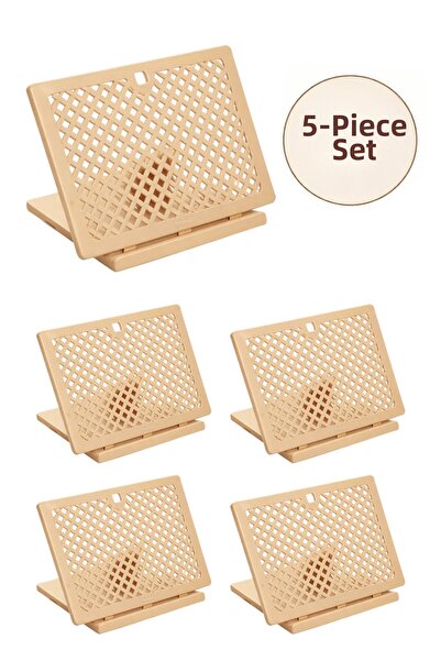 ihvan online 5-Piece Foldable Plastic Book Stand Set – Portable Desktop Book ...