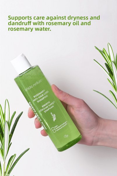 Bade Natural Rosemary Shampoo Anti-Hair Loss Biotin, Keratin and Collagen Complex 250 ml